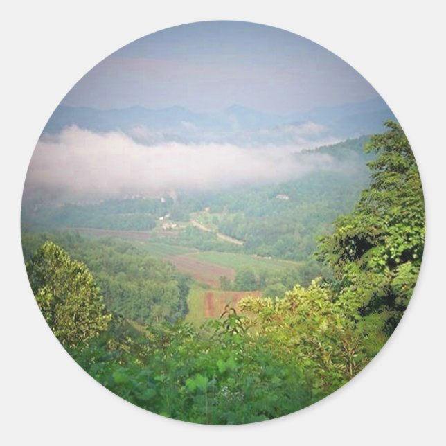 North Georgia Mountains, USA Runder Aufkleber (Vorderseite)