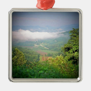 North Georgia Mountains, USA Silbernes Ornament