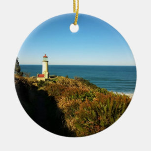 North Head Leuchtturm, Cape Disappointment, WA Keramik Ornament