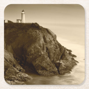 North Head Leuchtturm Fort Canby State Park, WA Rechteckiger Pappuntersetzer