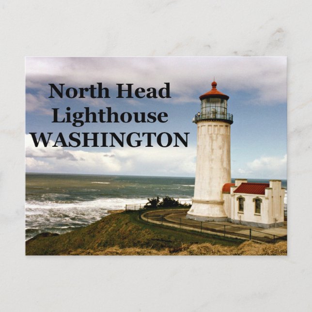 North Head Lighthouse, Washington Postcard Postkarte (Vorderseite)