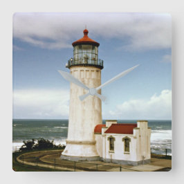 North Head Lighthouse, Washington Quadratische Wanduhr