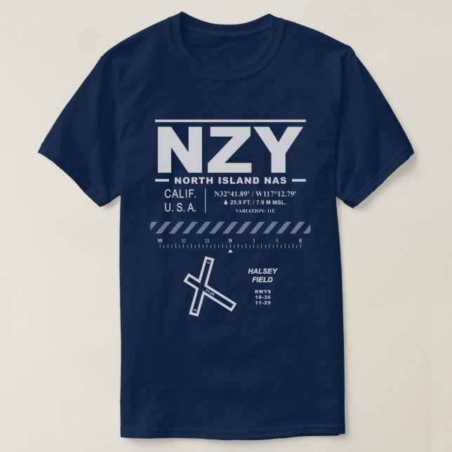 North Island NAS / Halsey Field NZY T-Shirt (Design vorne)