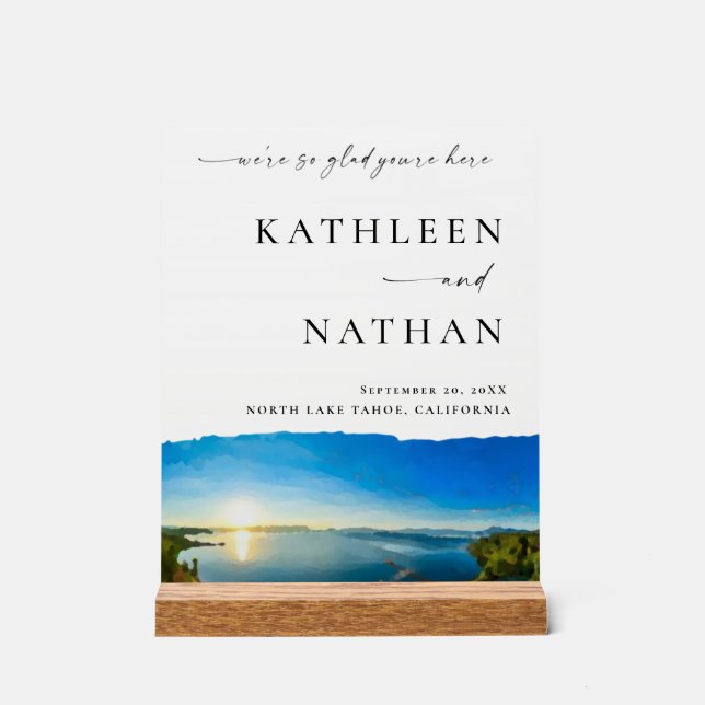 North Lake Tahoe Zielort Willkommen Acrylschild (Vorderseite)