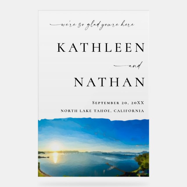 North Lake Tahoe Zielort Willkommen Acrylschild (Vorderseite)