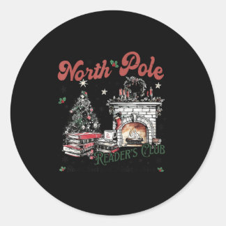 North Le Book Club Book Lover Bookish Bookworm Chr Runder Aufkleber