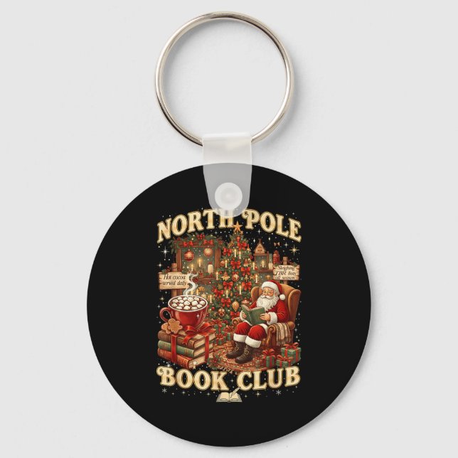 North Le Book Club Cozy Christmas Reading Gift  Schlüsselanhänger (Vorderseite)