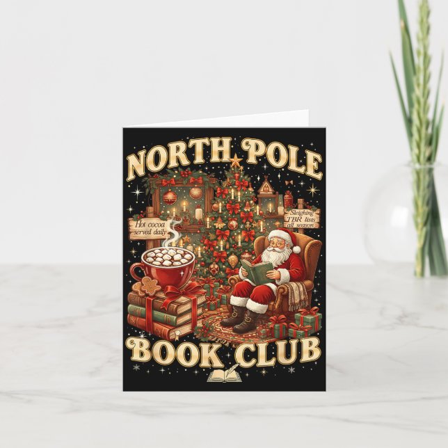 North Le Book Club Kuschel-Weihnachts-Lesegeschenk Karte (Vorderseite)