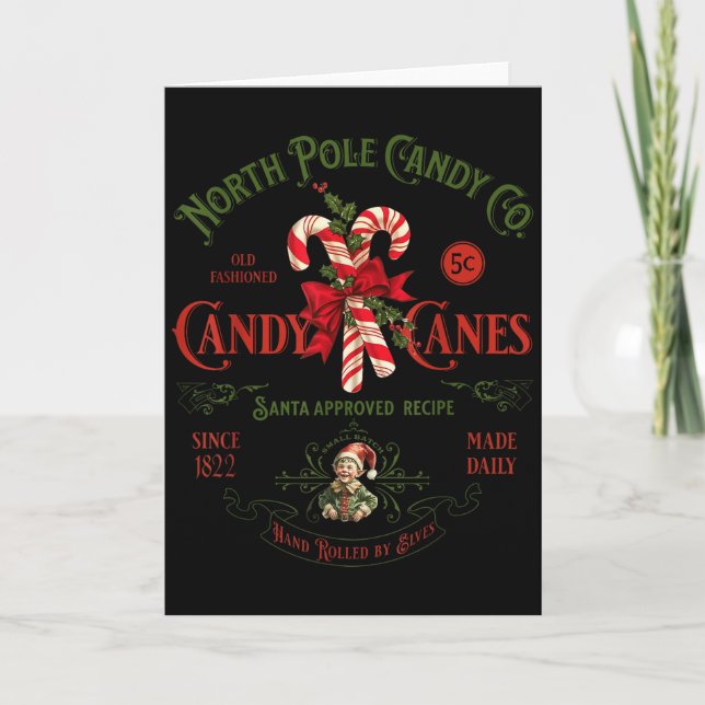 North Le Candy Co Candy Cane Funny Christmas Xmas  Karte (Vorderseite)