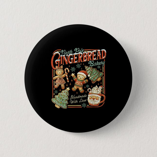 North Le Gingerbread Bakery Christmas  Button (Vorderseite)