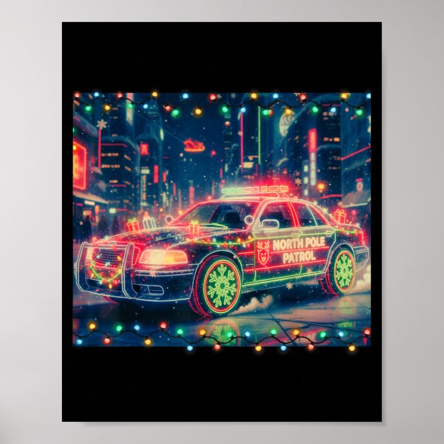 North Le Patrol Christmas Car Tee  Poster (Vorne)