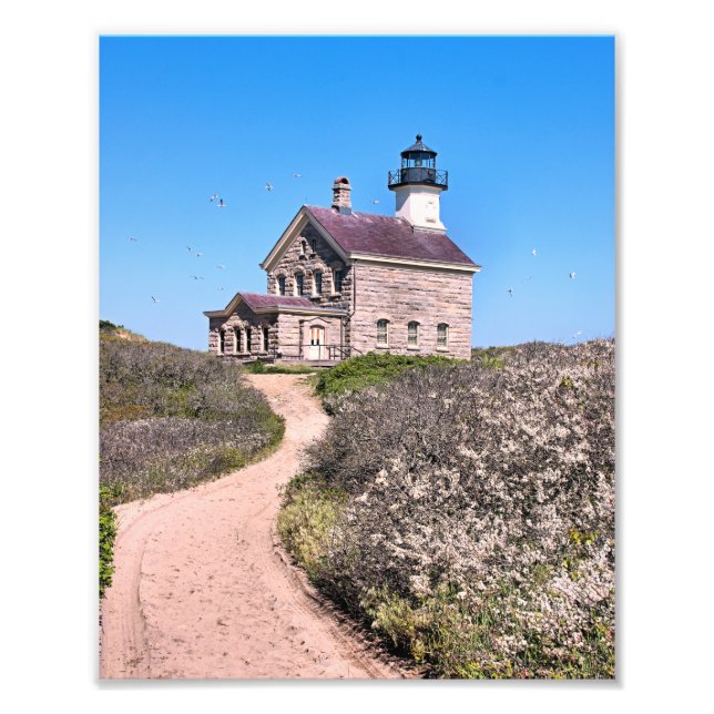 North Lighthouse, Block Island RI Foto Print (Vorne)