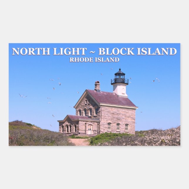 North Lighthouse, Block Island RI Stickers (Vorderseite)