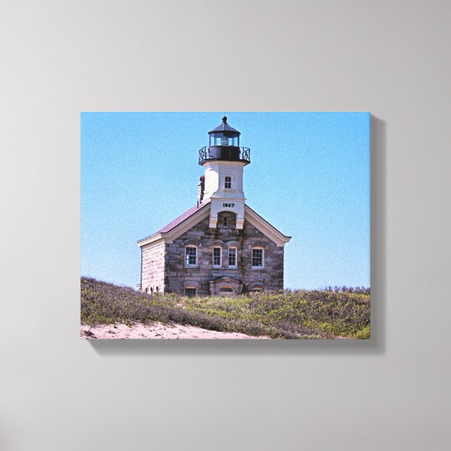 North Lighthouse, Block Island Wrapped Canvas Leinwanddruck (Vorderseite)
