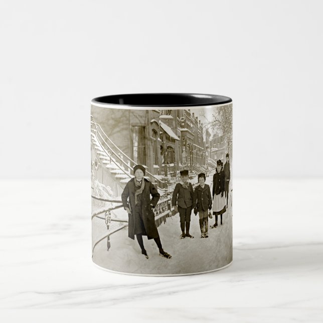 NORTH LINCOLN PARK CHICAGO W. OF MENOMINEE 1890S ZWEIFARBIGE TASSE (Mittel)