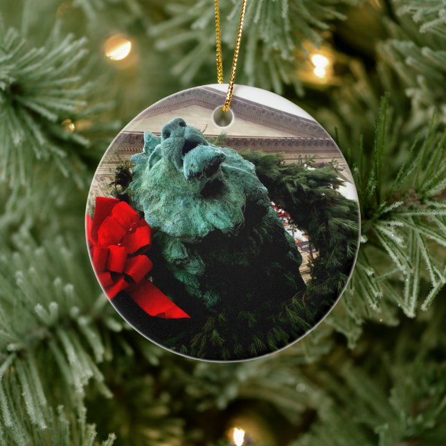 North Lion am Art Institute of Chicago Keramik Ornament (Baum)