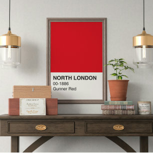 North London Gunner Red - Vollbreite Poster