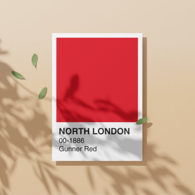 North London Gunner Red - White Border Poster (Von Creator hochgeladen)
