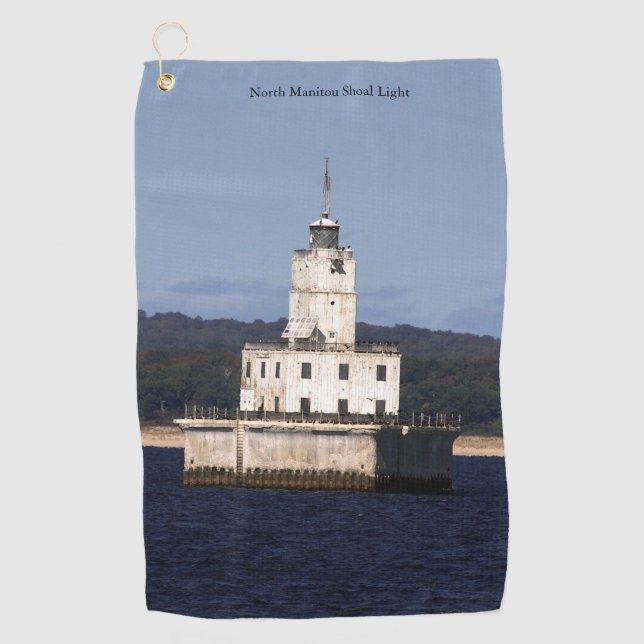 North Manitou Shoal Light Golf Handtuch (Vorderseite)