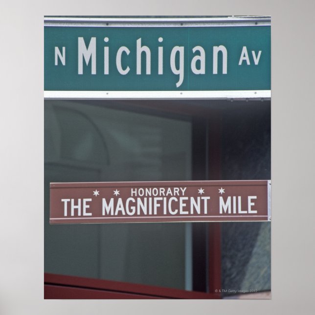 'North Michigan Avenue and The Magnificent Mile Poster (Vorne)