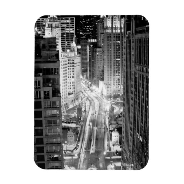 North Michigan Avenue in Chicago nach dem Winter Magnet (Vertikal)