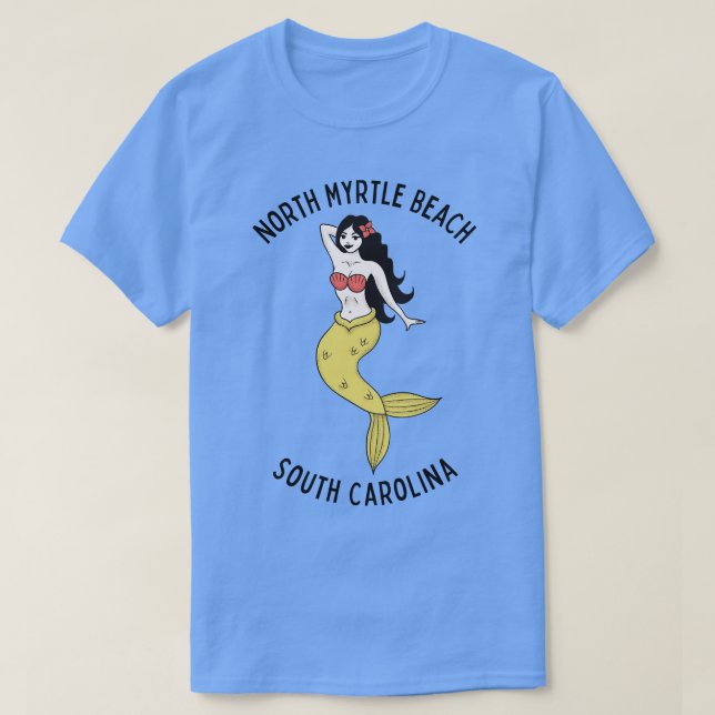 North Myrtle Beach South olina Meerjungfrau T-Shirt (Design vorne)