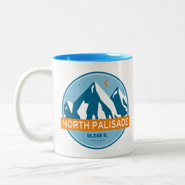 North Palisade California Stars Moon Zweifarbige Tasse (Links)