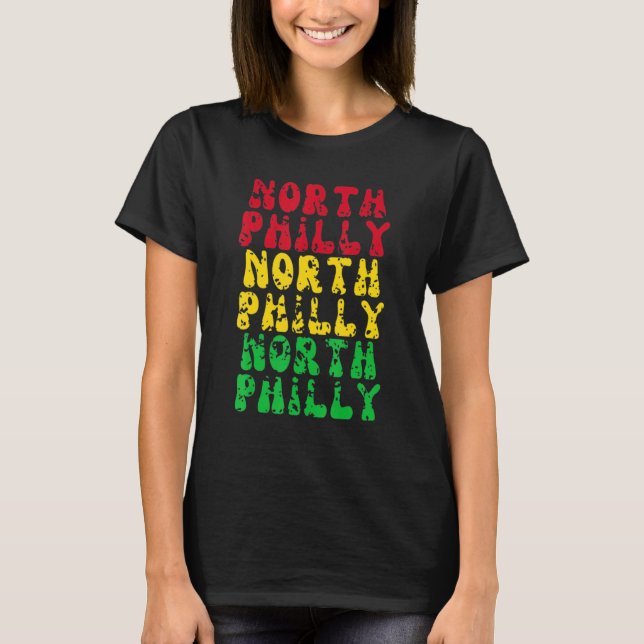 North Philly Philadelphia Neighborhood City Brothe T-Shirt (Vorderseite)
