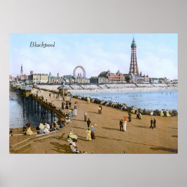 North Pier in Blackpool, England (c. 1900) Poster