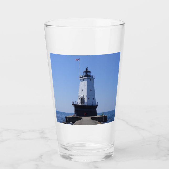 North Pierhead Lighthouse, Ludington, MI Glas (Vorderseite)