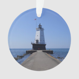 North Pierhead Lighthouse, Ludington, MI Ornament