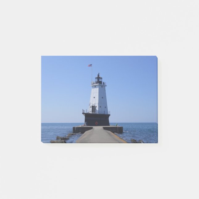 North Pierhead Lighthouse, Ludington, MI Post-it Klebezettel (Vorderseite)