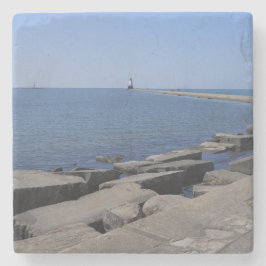 North Pierhead Lighthouse, Ludington, MI Steinuntersetzer