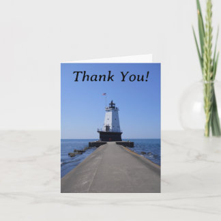 North Pierhead Lighthouse Thank You Card Dankeskarte