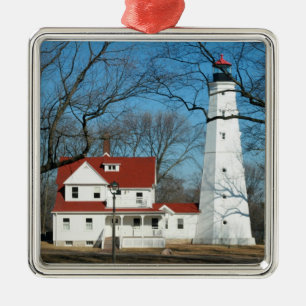 North Point Leuchtturm Milw WI-Verzierung Silbernes Ornament