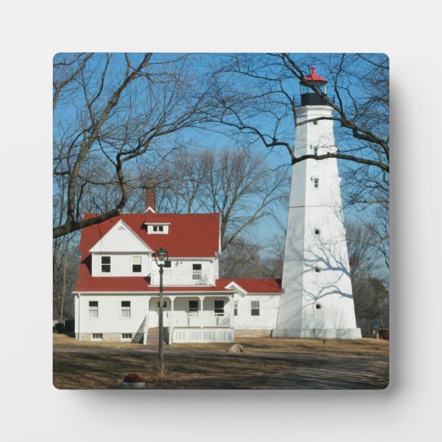 North Point Lighthouse Milw WI Plaque Fotoplatte (Vorderseite)