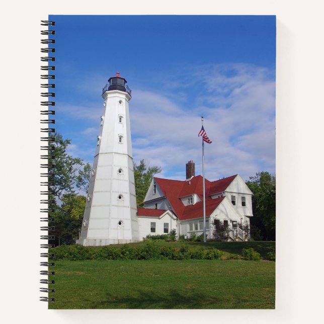 North Point Lighthouse Notebook Notizbuch (Vorderseite)