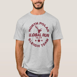 North Polar Sleigh Team Global Run 12.24 T-Shirt