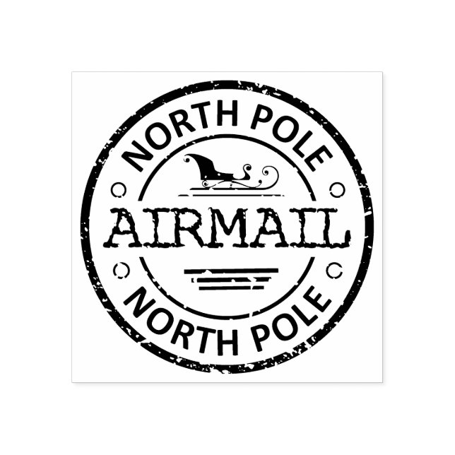 NORTH POLE AIRMAIL GUMMISTEMPEL (Prägung)
