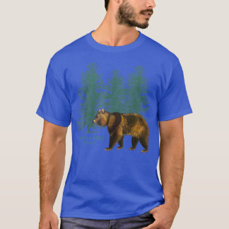 North Pole Alaska Trees Bear Vintage-Look Souvenir T-Shirt