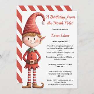 North Pole Birthday Magic | Enchanted Elf Einladung