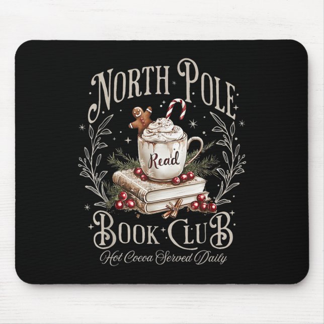 North Pole Book Club Weihnachten Weihnachten Weihn Mousepad (Vorne)
