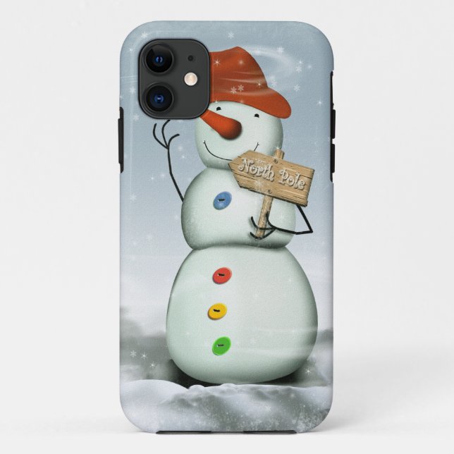 North Pole Bound Snowman Case-Mate iPhone Hülle (Rückseite)