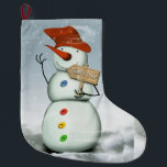 North Pole Bound Snowman Großer Weihnachtsstrumpf<br><div class="desc">North Pole Bound Snowman</div>