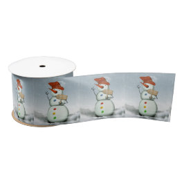 North Pole Bound Snowman Satinband