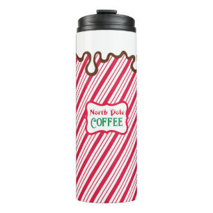 North Pole Christmas Coffee Train Tumbler Thermosbecher
