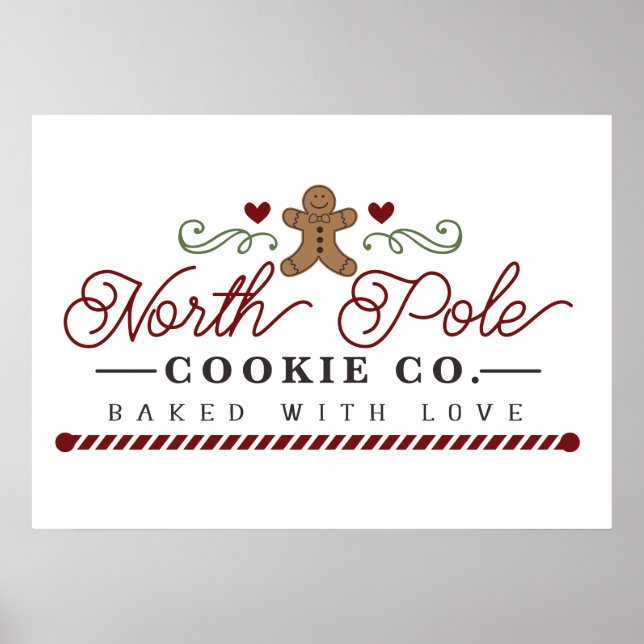 North Pole Cookie Company Weihnachten Poster (Vorne)