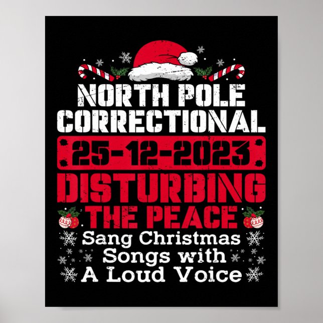 North Pole Correctional sang Weihnachtslieder mit Poster (Vorne)