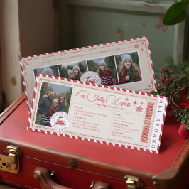 North Pole Express Bahn Ticket Weihnachtsfest Part Einladung