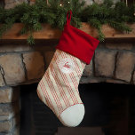 North Pole Express Candy Cane Personalisiert Weihnachtsstrumpf<br><div class="desc">Erleben Sie Holiday Joy mit einer Personalisierten Touch! Machen Sie Ihre Feierlichkeiten mit unserem Fun Red & White Candy Stripe Festive North Pole Express Personalisierter Weihnachtsweihnachtsfeier ganz besonders. Dieser reizvolle Weihnachtsbaum verbindet festliches Design mit persönlicher Anpassung und macht ihn zu einer wertvollen Ergänzung zu Ihrem Urlaubsstil. Dieser Strumpf ist ideal,...</div>